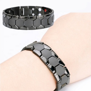 Pulsera de germanio magnético de acero inoxidable 316L para hombre