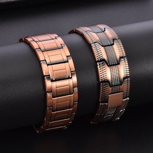 Pulsera magnética de cobre puro 99,9% imanes 3 filas para terapia