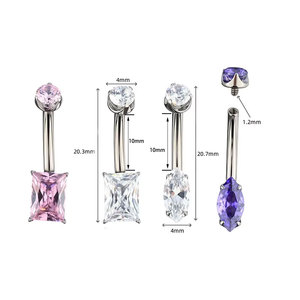 Piercings de ombligo de titanio ASTM F136